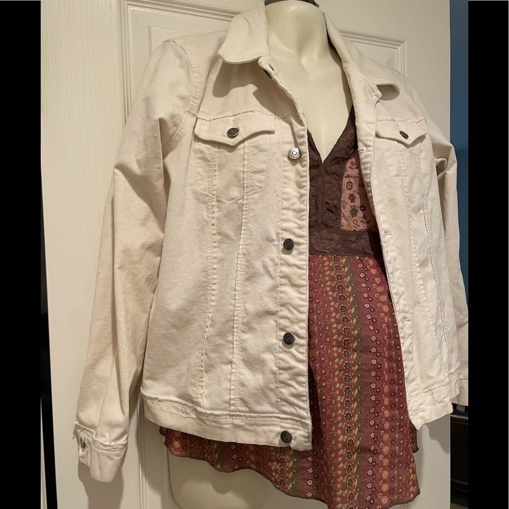Babystyle maternity corduroy jacket cream small